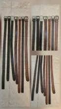 GENUINE LEATHER BELT including KENNETH COLE, STONE MOUNTAIN, reversible, PERRY ELLIS, HILFIGER,