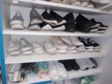 (3) Closet Shelves of Ladies' Shoes including New Water Shoes, Keds, etc, Sz 6-7