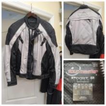Tourmaster Pivot Motorcycle Jacket Padded Vented Adjustable, LG 44 Men's