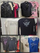 HARLEY DAVIDSON GROUPING WOMEN'S TOPS including new with tags