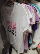 LADIES T SHIRT GROUPING INCLUDING POLO, RALPH LAUREN, HARLEY DAVIDSON, LACOSTE