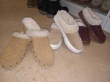 (3) Fur-lined style, Lined Ladies' Shoes including UGGS AUSTRALIA, Wood Clogs