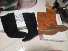 STEVE MADDEN, AND SUGAR LADIES' BOOTS, sz 6