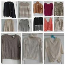 Large Group of Dept Style Knitted and Sweaters, Comfy and Cozy