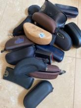 Large lot of brand name sunglasses cases