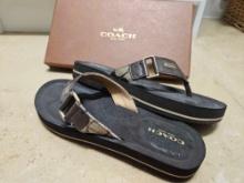 COACH THONG SANDALS WITH BOX