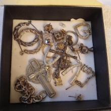 Nice lot of jewelry including Sterling and 10k Heart Charm