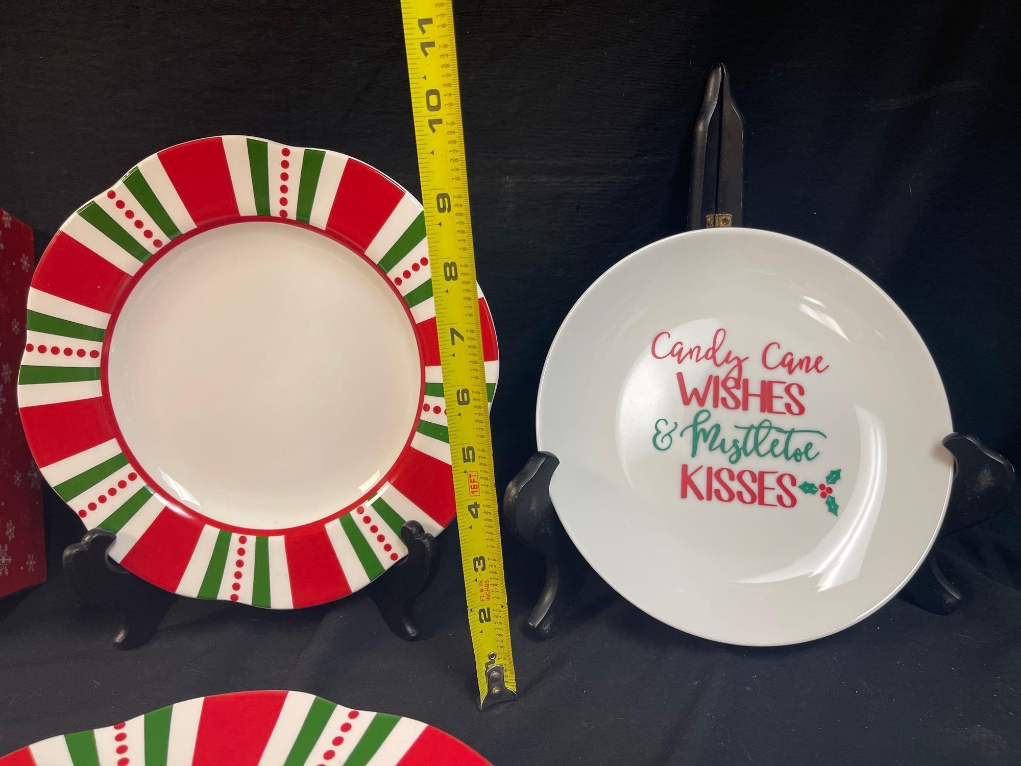 FUN CHRISTMAS PLATES, BOWLS FOR THE HOSTESS WITH THE MOSTEST