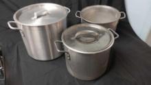 Vintage ALUMINUM, STAINLESS STEEL, STOCK POTS, LIDS