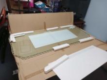 GORGEOUS!! NEW 20"X50" Rectangular Clip Chip Edge Glass for Table