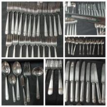 Approx 52 Pc Reed & Barton Stainless Steel Flatware