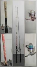 2 reel and rod sets Shakespeare and Daiwa