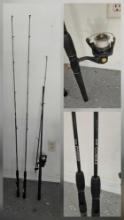 Rod and reel set and 2 rods , including zebco 202