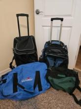 Let's take a trip! Luggage grouping- SOUTHWEST, NRA. , ROYAL CARRIBEAN and OUTTA HERE ROLLING BAGS
