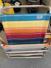 2 Rio beach folding beach chairs