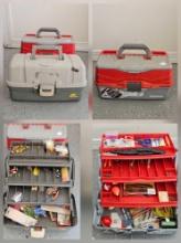 (2) tackleboxes with contents -PLANO, FLAMBEAU