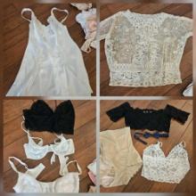 LADIES LINGERIE INCLUDING SPANX, VICTORIA'S SECRET, VINTAGE, SILK, AND VERY RISQUE
