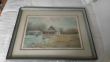 "Yesteryear" Signed and Numbered Hubert Theroux Lithograph/Print?, framed and Matted