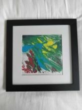 Artwork titled "Study for A Demonstration #2," which is a monotype signed by "elle" and numbered