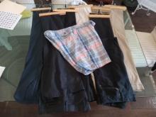 Group of Men's Slacks and Shorts Apparel: Greg Norman, Denali, Ralph Lauren, Dockers, Tommy