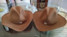 (2) VINTAGE OLD COUNTY ROAD 100% Wool HAT Size L/XL