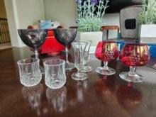 Collection vintage glassware including cut to clear and class of 79 Viking plate