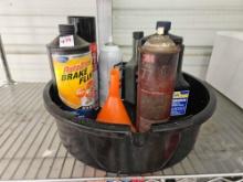 Oil Catch with Contents