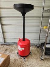 PITTSBURG, 5 GALLON OIL DRAIN ON SWIVEL CASTERS