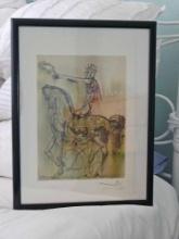 lithograph of "The Horse of Spring" by Salvador Dali, Georges Israel Editeur Embossed Marking
