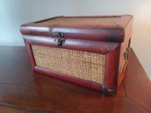 Pier 1 Imports Style Latched Woven Wicker Box
