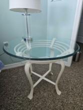2-pc Glass Top End Side Table