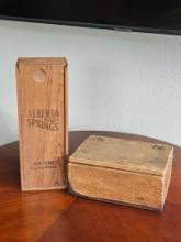 Pair of Vintage Wooden Boxes