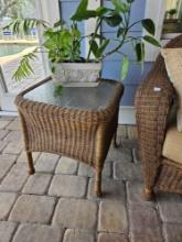(1 of 2) Classy Outdoor Wicker Patio Side Tables