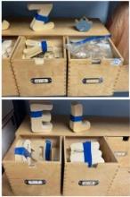 (4) DRAWERS OF WOODEN 4 in. ARTSKILLS ABC LETTERS AND MORE