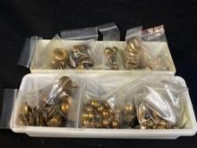 Bagged Collectible Gold-tone Vintage Buttons including Kimmington Express, GA