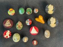 Small Group of Vintage Buttons including Cameo style