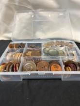 Sectioned Tray with More from a MASSIVE Collector! Vintage Earth-tones