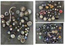 Collection of Antique and Vintage Buttons, Various Styles and Material