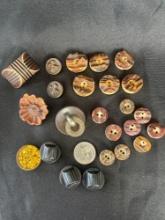 Nice Group of Bone or Antler Buttons, Stag Horn? Very Interesting!
