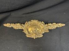 9th-century French ormolu dore bronze baroque doorway entry pediment?