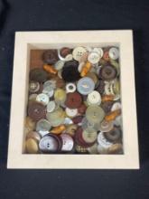 FRAMED BUTTONS SHADOW BOX
