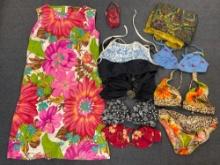VINTAGE POLYNESIAN DRESS, VERA BRADLEY, LADIES SWIM TOPS
