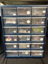 GREAT START TO YOUR CRAFT BUSINESS OR HOBBY! Organizer Stuffed with Supplies! Take a Look!