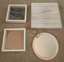 Wood Craft Shadow Boxes Glass, Mirror