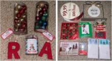 Everything Christmas, Ornaments, Ribbon, Mini Lights