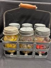 Vintage Jars with Lovely Colorful Antique and Vintage Buttons! Lovely Colors! Unsearched