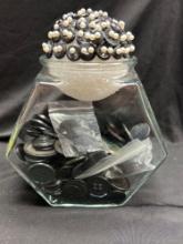 Dark Colored Buttons, Mostly Large