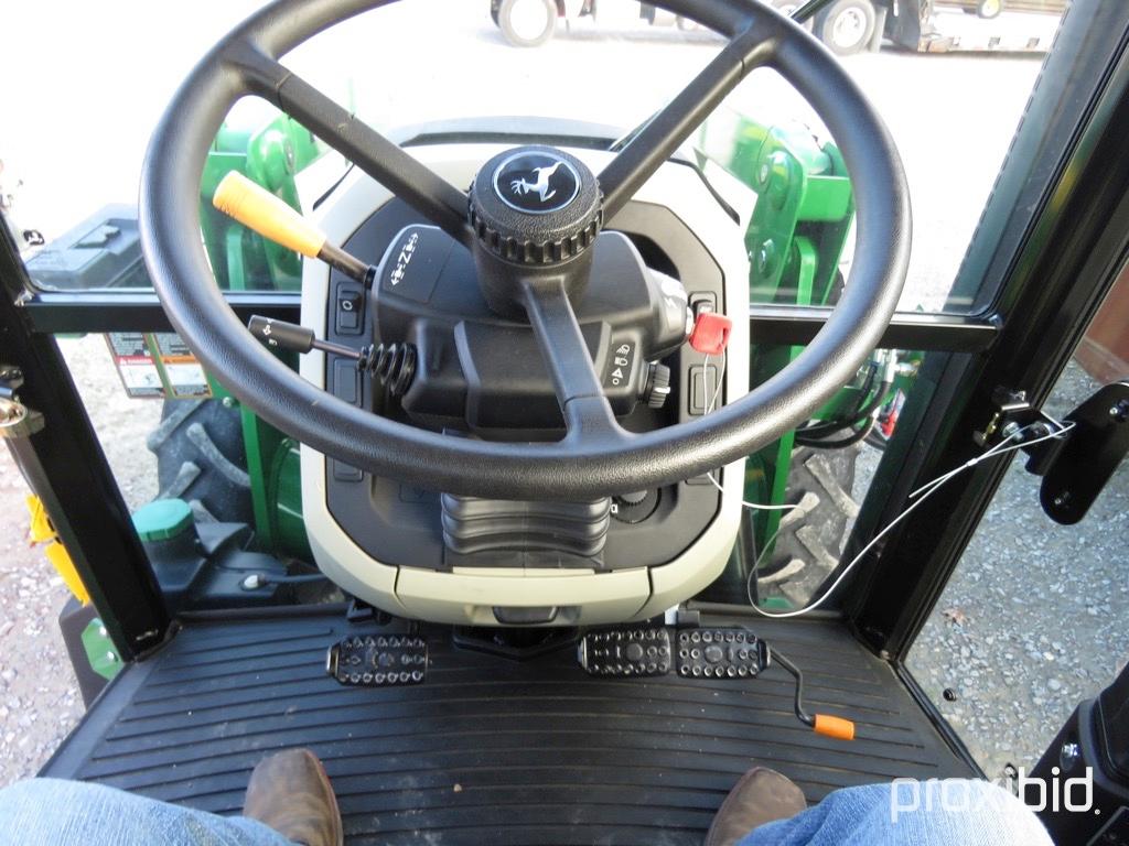 JOHN DEERE 5100E TRACTOR, 101HP, CAB, MFWD, W/H260 LOADER, SN 1LV5100EKGG400830, 568 HRS.