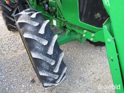JOHN DEERE 5100E TRACTOR, 101HP, CAB, MFWD, W/H260 LOADER, SN 1LV5100EKGG400830, 568 HRS.