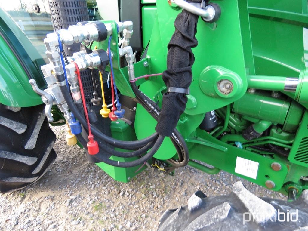 JOHN DEERE 5100E TRACTOR, 101HP, CAB, MFWD, W/H260 LOADER, SN 1LV5100EKGG400830, 568 HRS.